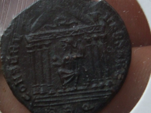 Late-Roman-Follis?-With-Temple-Of-Roma